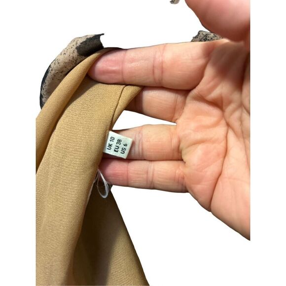 Whistles Animal Print Ruffle Sleeve Blouse Top - Picture 5 of 7